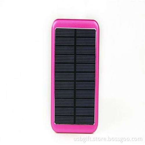 Power bank, portable external solar power bank with super thin case and USB charger